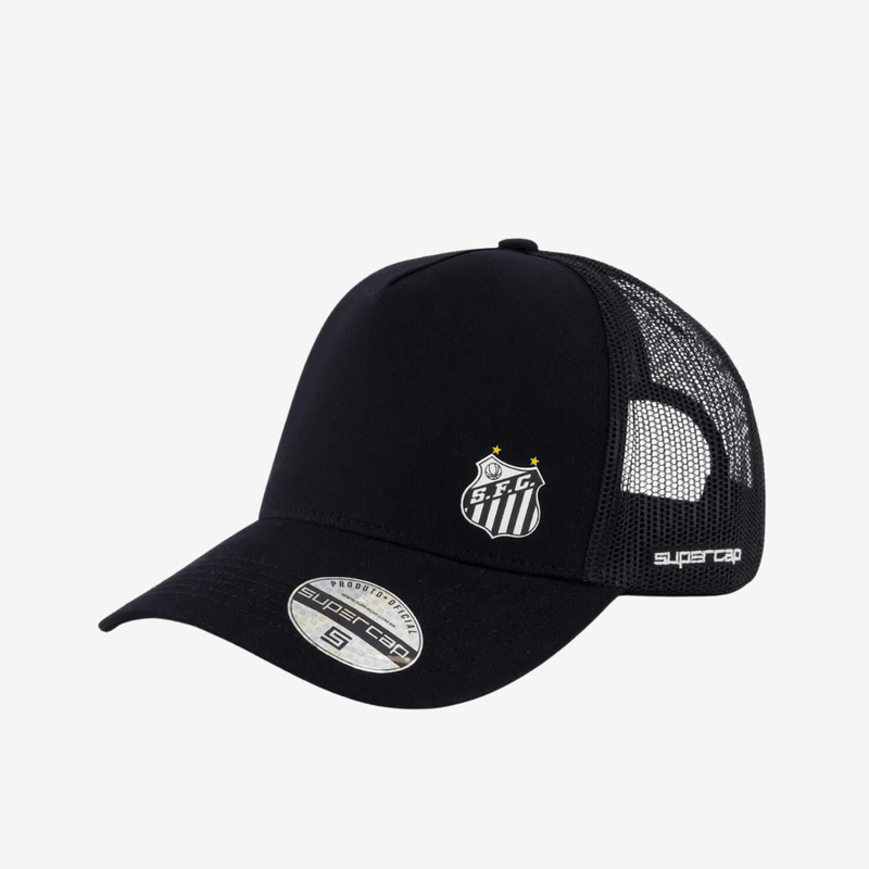 Boné Santos Trucker Preto e Branco