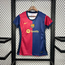 Camisa Barcelona Casa l 24/25 Azul e Vermelho - (Feminina)