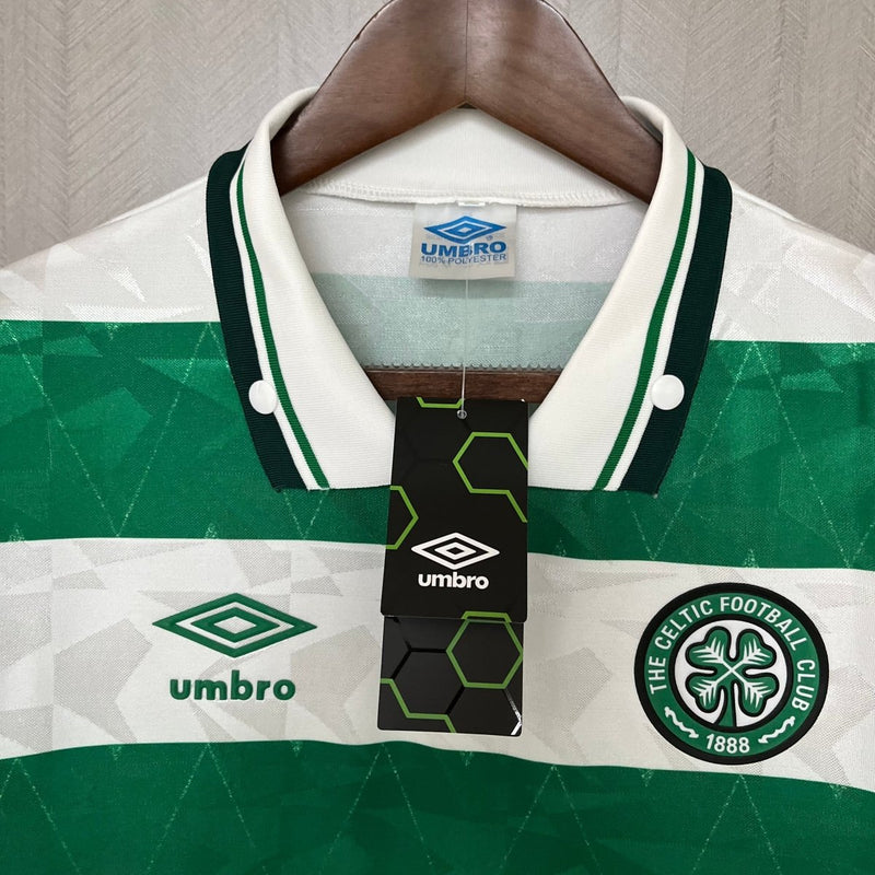 Camisa Celtic Retrô 1987/1989 Verde e Branca - Umbro