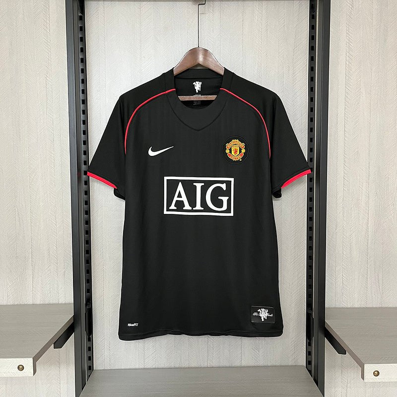 Camisa Manchester United 2007/08 - Retrô Masculino - Preta