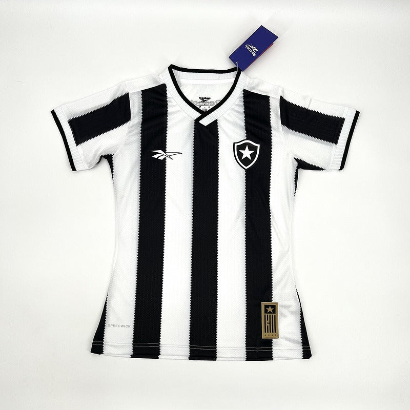 Camisa Reebok Botafogo 24/25 Casa - Preta e Branca - (Feminina)