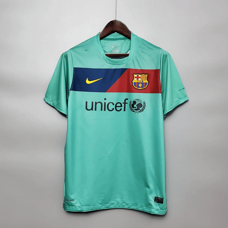 Camisa Retrô Barcelona Away 2010/11 Azul